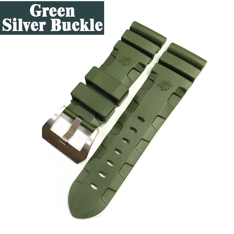 26mm Green-Silver Buckle