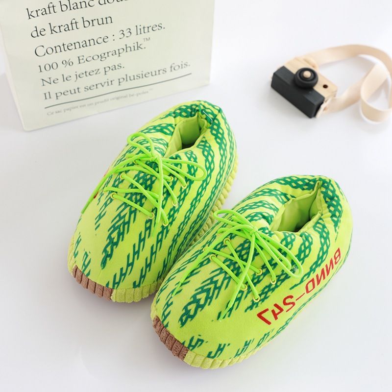 Black Red White Sports Shoes Soft Cozy Fluffy Plush Cotton Yeezy Sneaker  Slippers Buy Plush Indoor Slippers,Yeezy Sneaker Slippers,Funny Plush |  quvae.com