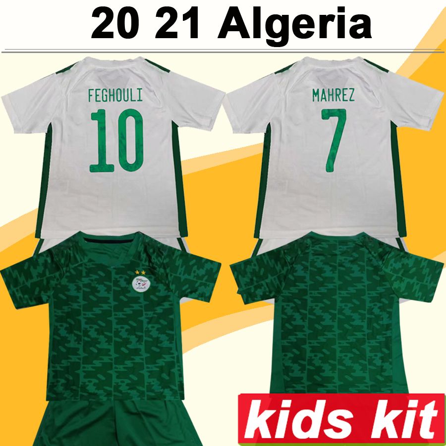 2021 الجزائر المنتخب الوطني محمي فغولي للأطفال كيت كرة القدم الفانيلة سليماني Bennacer Atal المنزل الأبيض بعيدا كرة القدم قميص الطفل قصيرة الأكمام 2021 من Sportjersey8 52 89ر س موبايل Dhgate