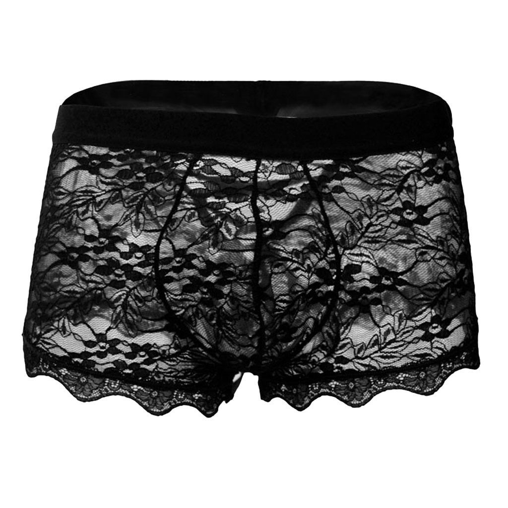 Compra Ropa Interior Sexy De Los Hombres Encaje Transparente Malla Baja  Cintura Boyshort Negro Rojo Para Hombre Boxers Transpirable Ropa Interior  Hombre Barato | Entrega Rápida Y Calidad | Es.Dhgate