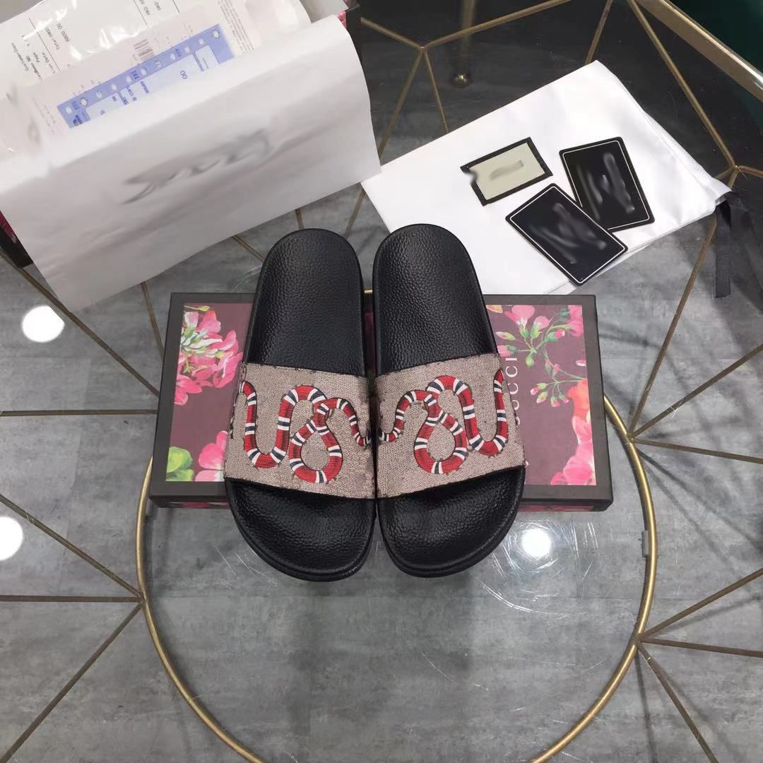 gucci slides with red snake