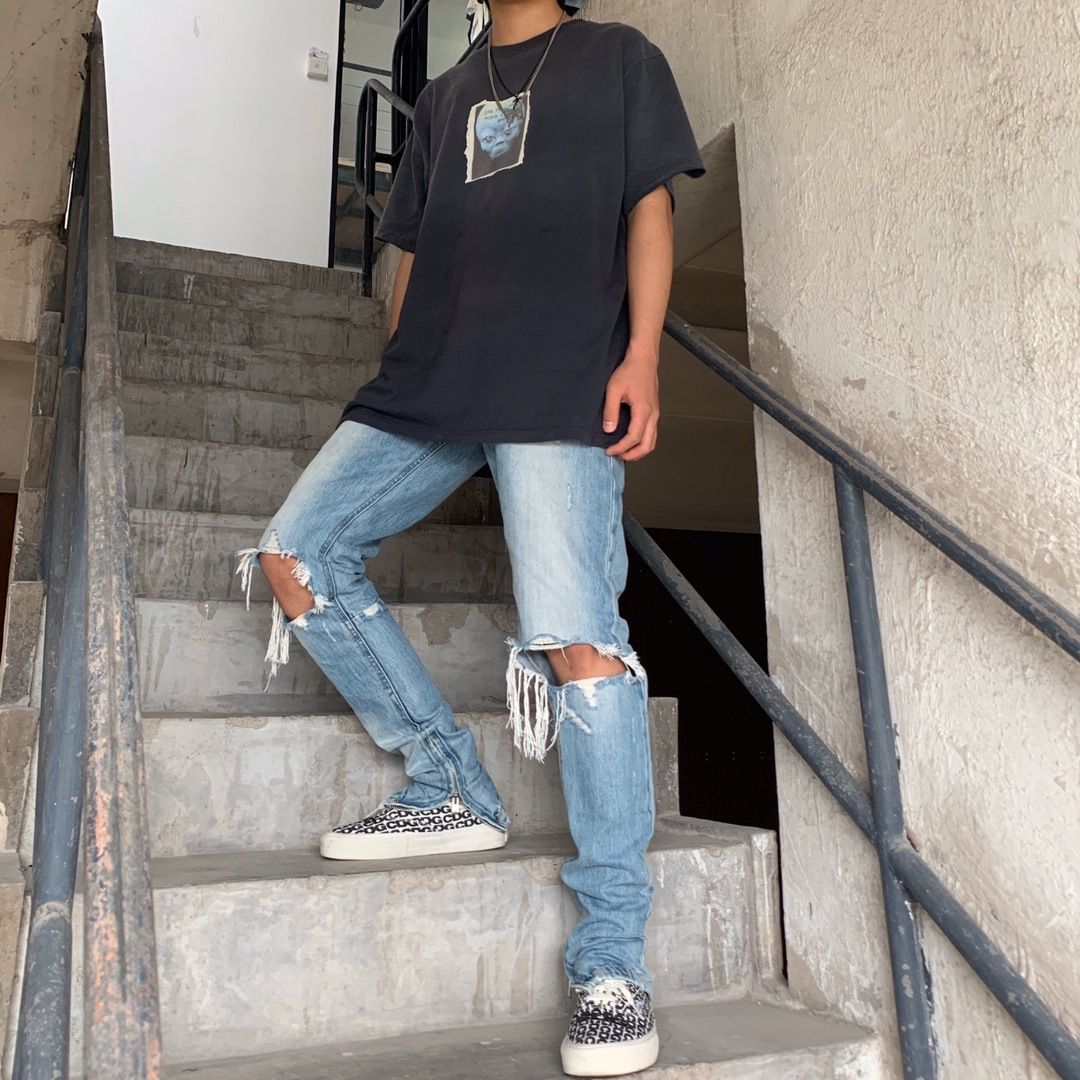 Travis Scott Washed Worn T Shirt Tie 