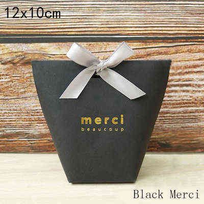 12x10cm svart Merci
