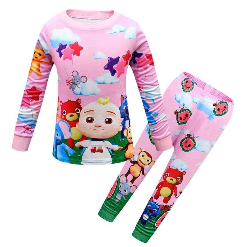 Kids Boys Girls Cocomelon JJ Boy Long Sleeve T-shirt Pyjamas Pjs Sets Nightwear