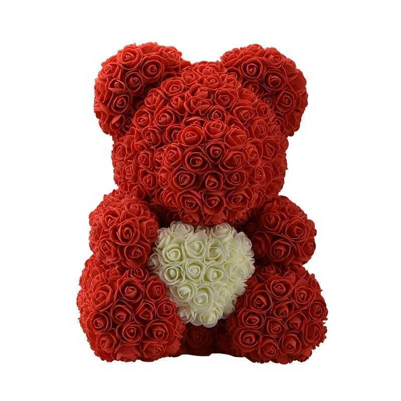 38cm Red White Bear