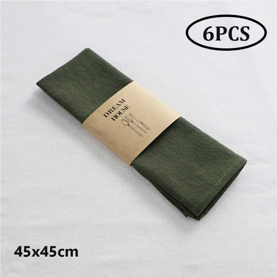 6x 45x45cm Armygreen