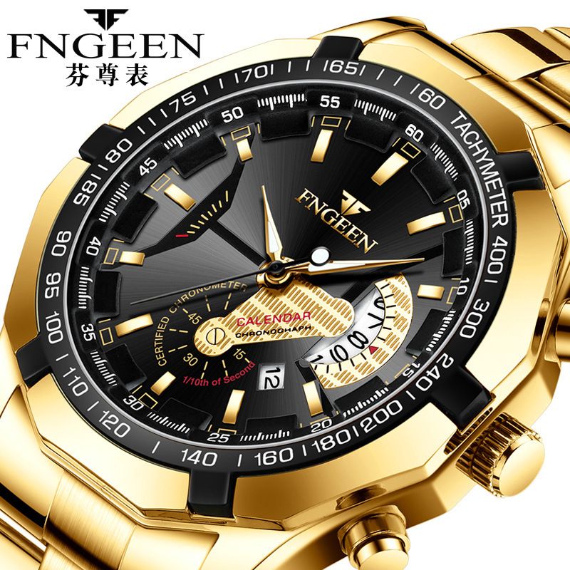 Reloj Para Hombre Elegante Acero Vidrio Fondo Blanco