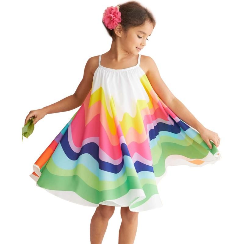 Compre Vestidos De Niña Sling Para Niñas De Verano Vestido Colorido Arco  Iris Niña Estilo Hawaiano Vacaciones De Vacaciones Suave Ropa Casual Ropa  Para Ropa A 7,31 € Del Windowplant | Es.Dhgate.Com