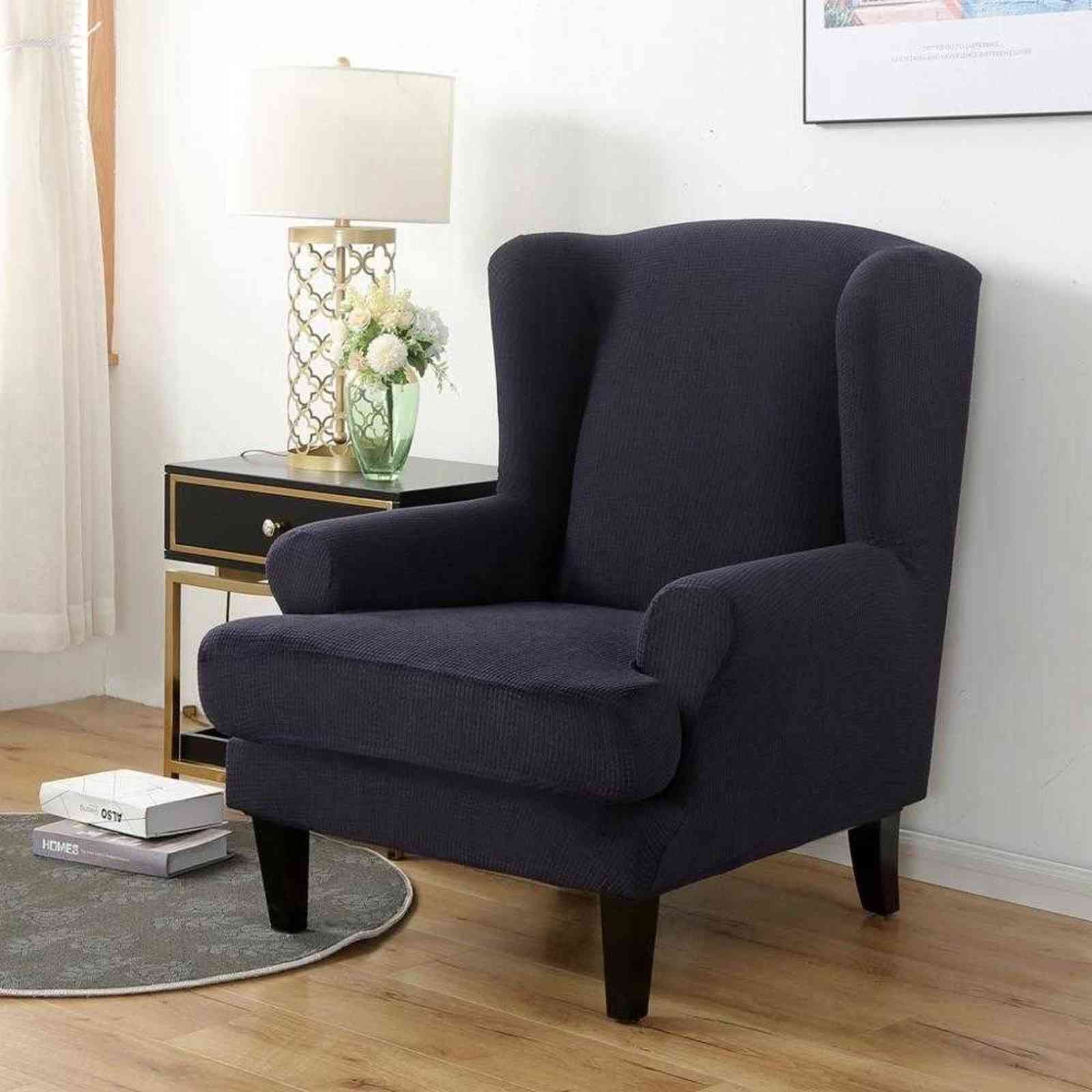 Navy-Wing Chair Cover