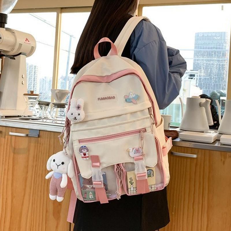 Mochila Moda Impermeable Mujeres Bookbag School Bag Black Rucksack Femal Ocio Hombro