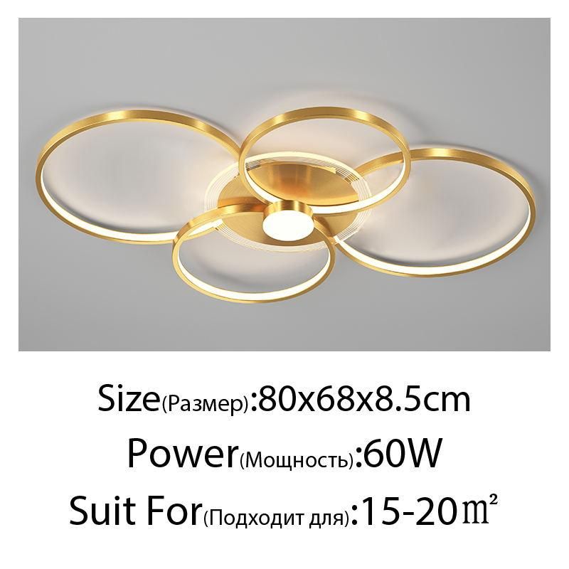 80cm 60W Gold Lightness Dimmable