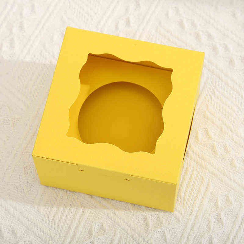 Ganso quadrado ondulado amarelo- (10x10x6.5cm)