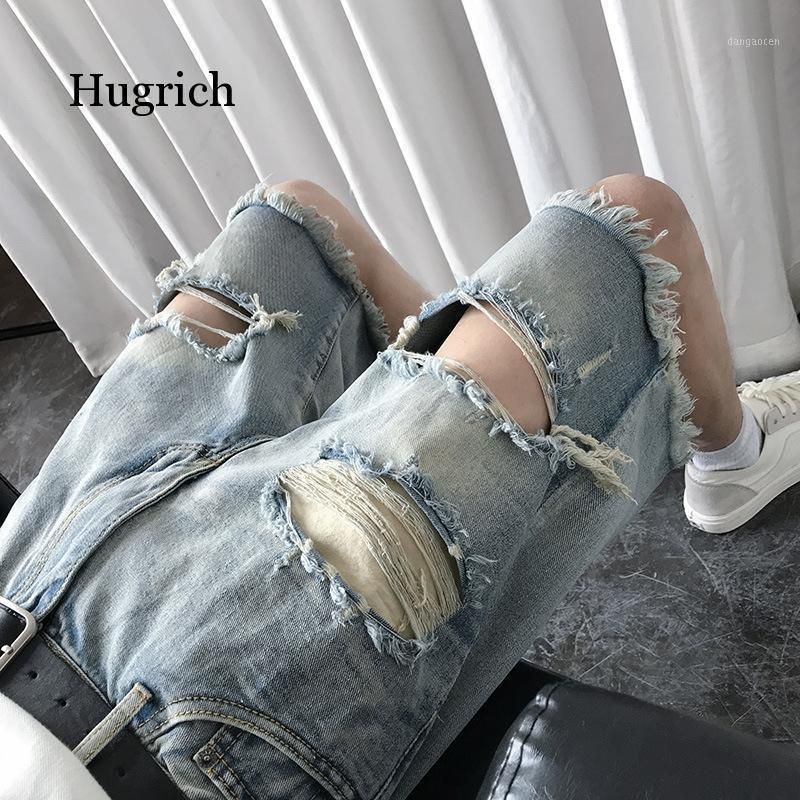 Compra Pantalones Cortos De Mezclilla De Alta Calidad Hombres Jeans Rotos  Pantalones De Verano Hip Hop Zipper Gay Streetwear Para Hombres Barato |  Entrega Rápida Y Calidad | Es.Dhgate