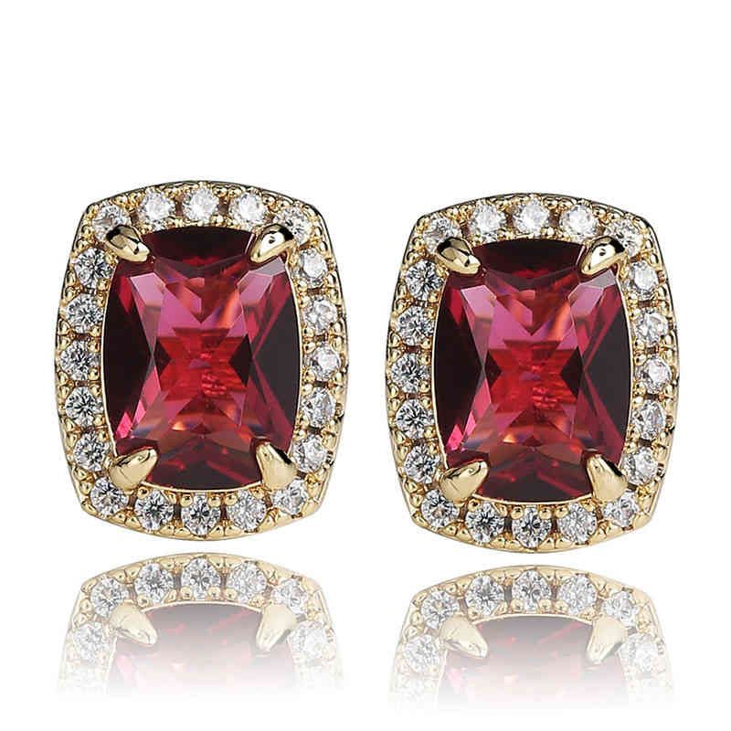 Gold Red Cz