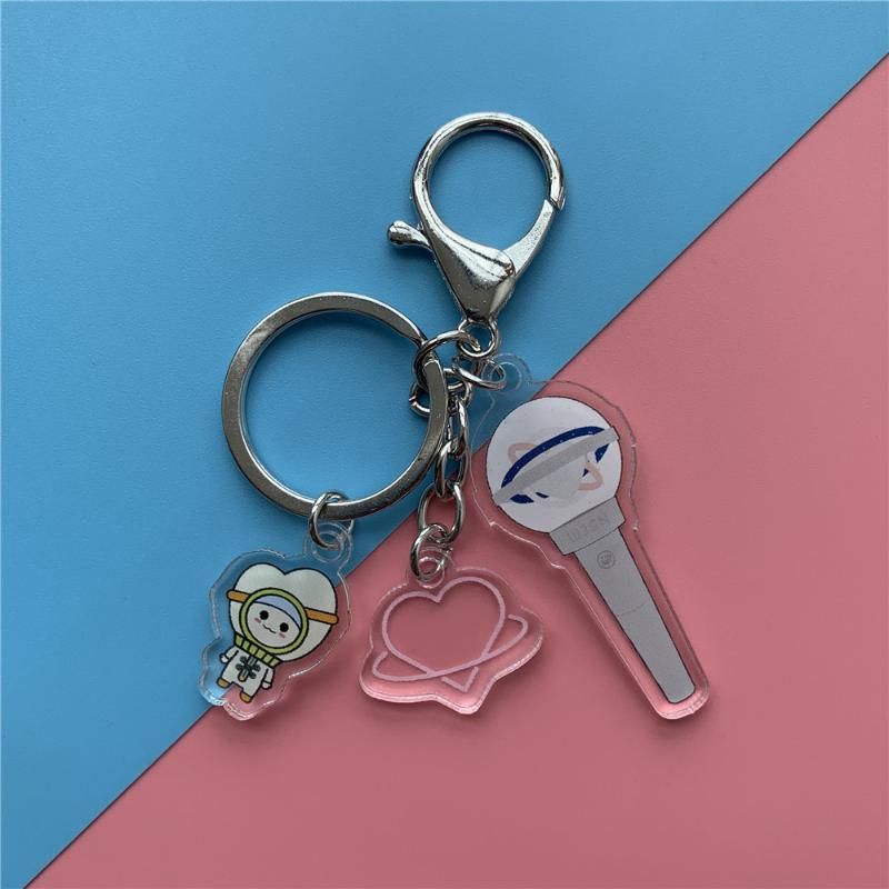 Kpop ASTRO SF9 LOONA WJSN Lightstick Shaped Key Chain Cute Keyring Pendant Charm Kpop ASTRO SF9 LOONA WJSN Lightstick Shaped Key Chain Cute Keyring Pendant Charm