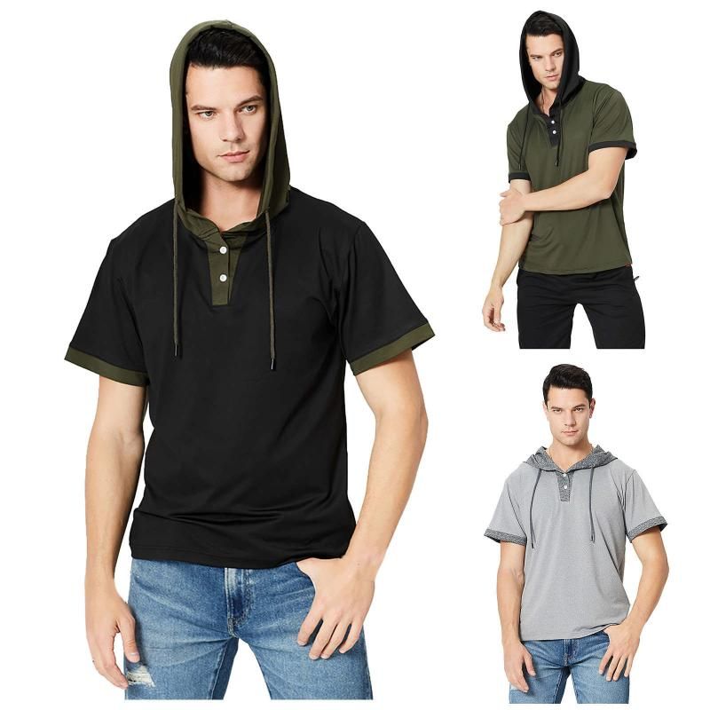 Compra Camiseta Con Capucha Hombre Manga Corta Camisetas Cuello Redondo  Divertido Ropa Deportiva Moda Harajuku Camiseta Deportes De Verano Para  Hombres Barato | Entrega Rápida Y Calidad | Es.Dhgate