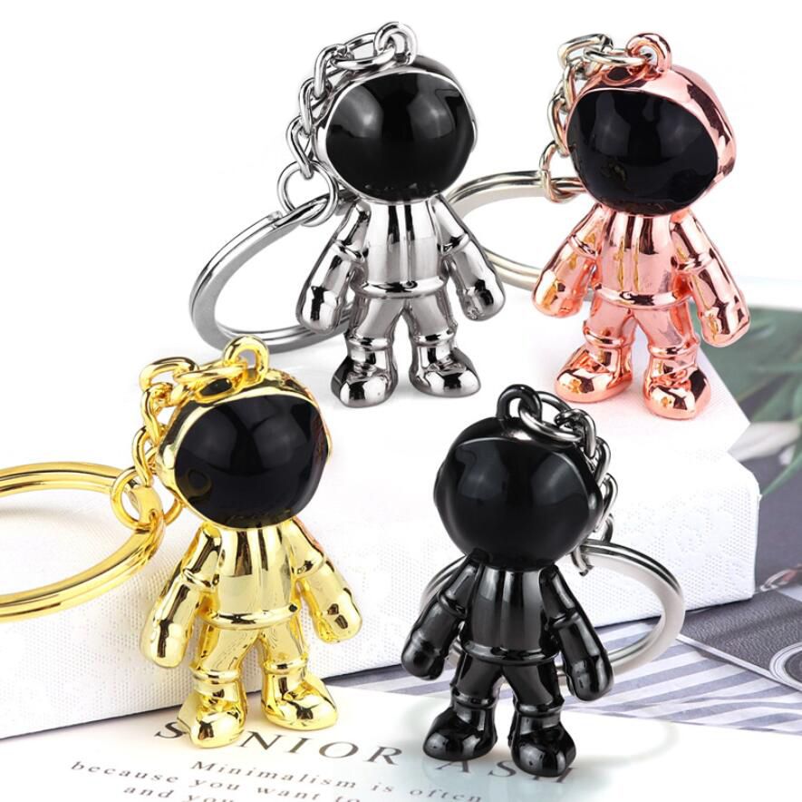 Cute Colors Acrylic Robot Spaceman Keychain Lovely Universe Planet Key Chain 