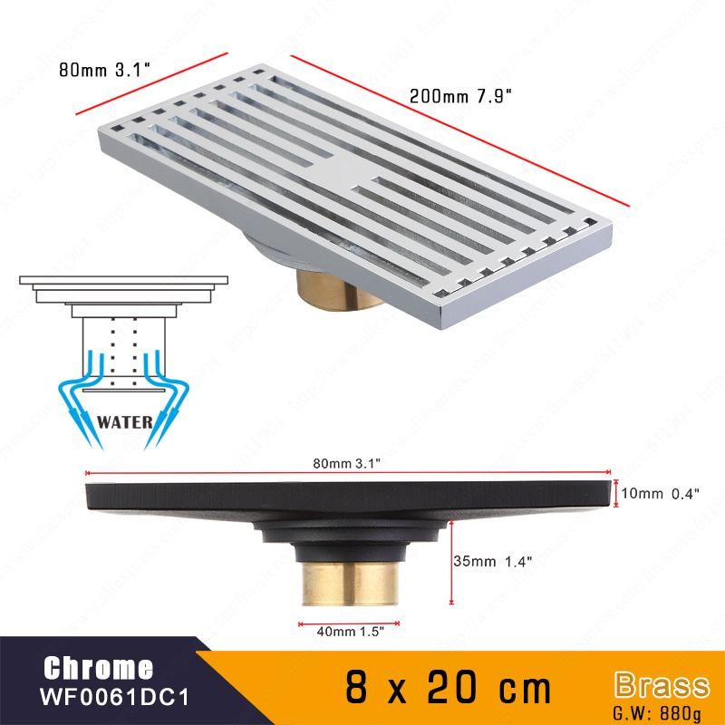 8x20cm krom 61dc1