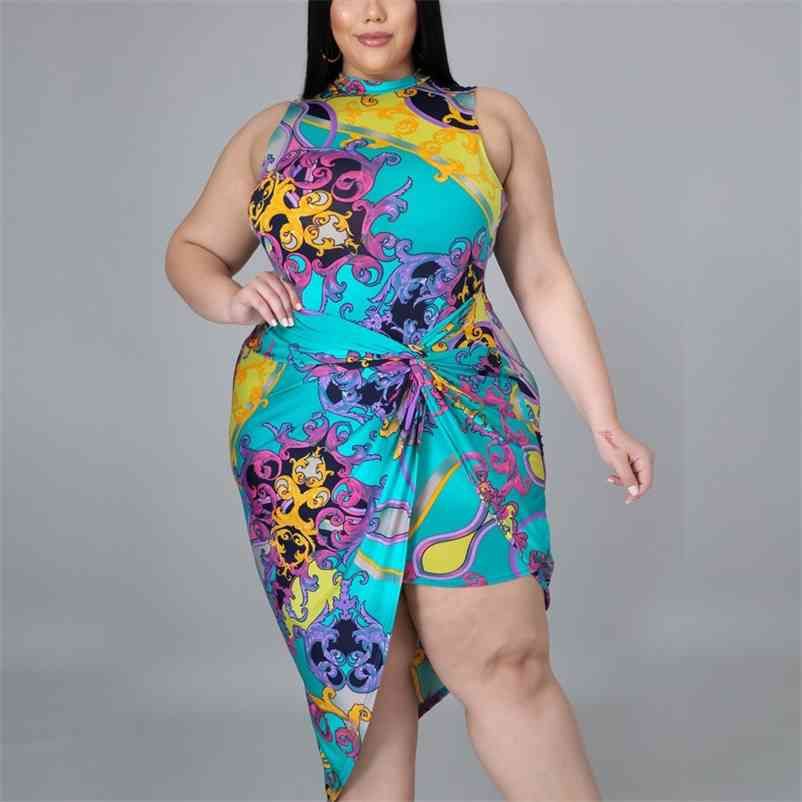 Compra Vestidos De Talla Grande Para Mujer 3xl 4xl Bodycon Sin Mangas Sin  Mangas Asimétricas Medias Becerro Elegante Noche De Noche Cena Cena Club  Vestido De Tela 210510 Barato | Entrega Rápida