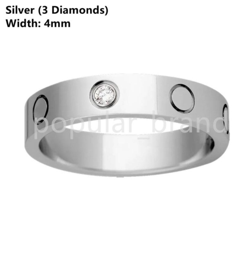 4mm zilver met diamant