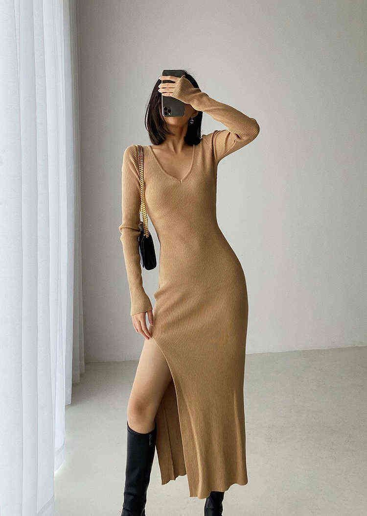 khakifarbenes Kleid