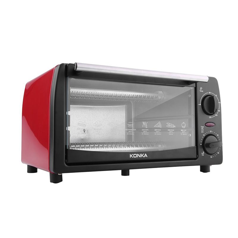 Mini máquina para hornear en casa con horno tostador y asador eléctrico  portátil de 12 litros