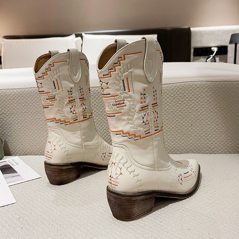 cowboylaarzen met gouden punt