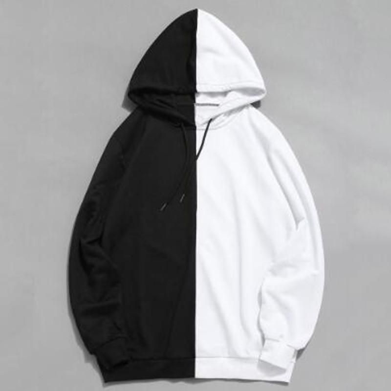 Compre Sudaderas Con Capucha Para Hombre Sudaderas Hombres Sudadera Negra  Blanco Patchwork Casual Slim Fit Outwear Outwear 2021 Otoño Invierno Al  Aire Libre A 18,34 € Del Jichio | Es.Dhgate.Com