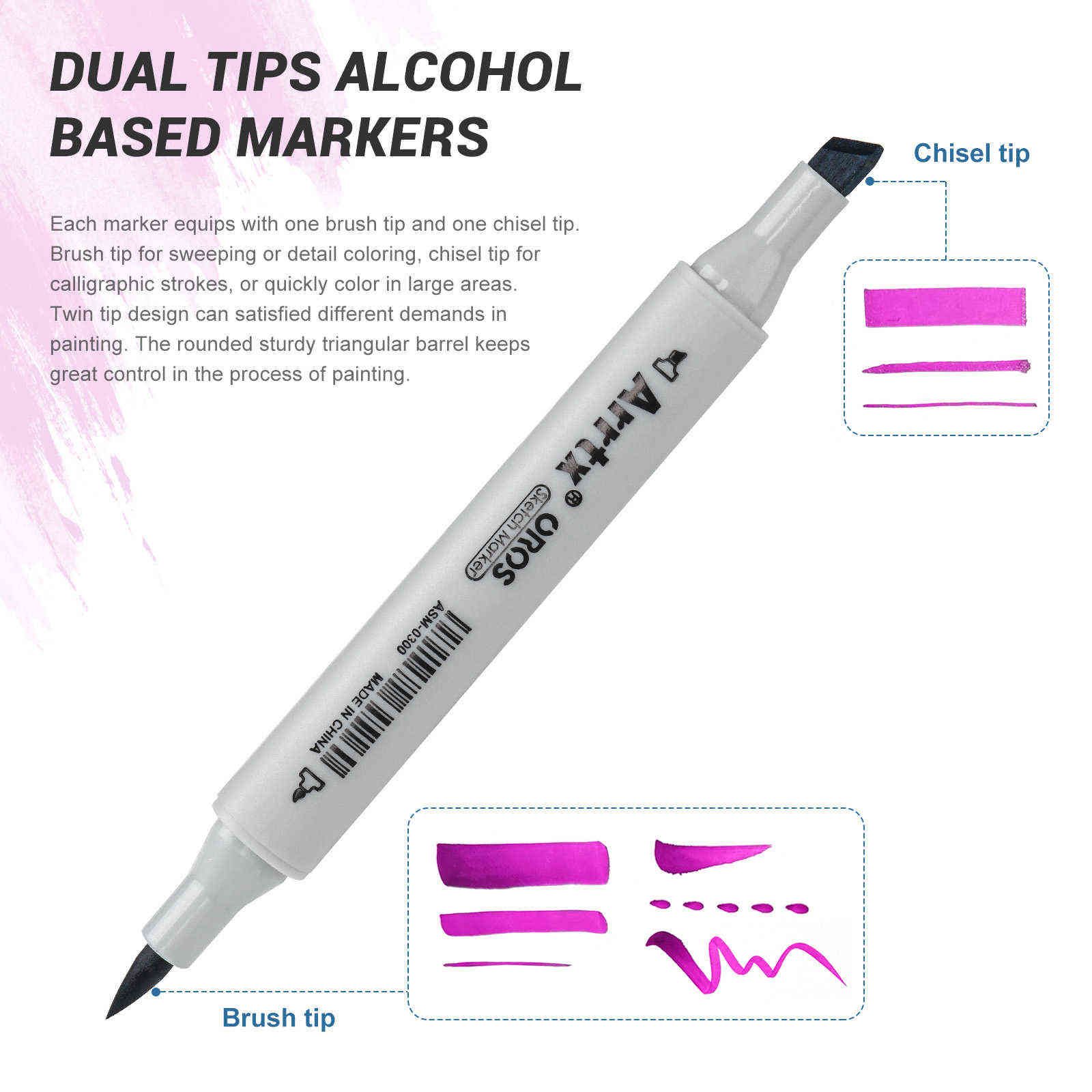 Wholesale Arrtx OROS Brush Art Markers Set Dual Tips Permanent Artist  Alcohol Based Sketch With Portable Woven Bag 211104 From Deng10, $90.75