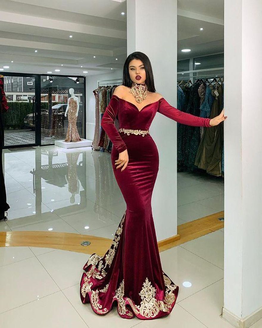 Maroon mermaid gown top