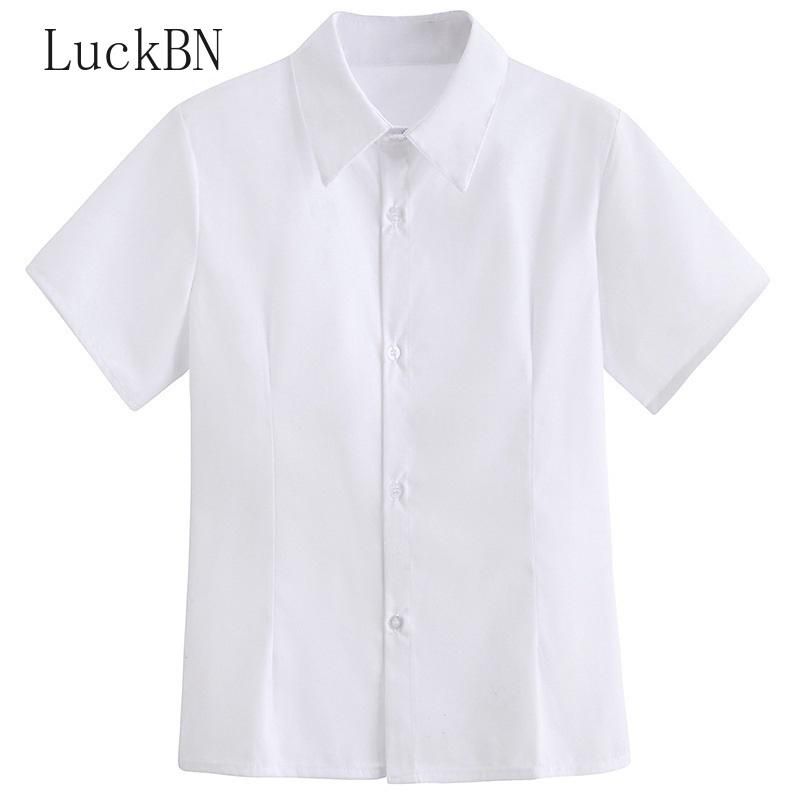 desconectado Comunismo diamante Camisas De Blusas Para Mujeres XS 5XL Gran Tama￱o Colegio Japon￩s Mujeres  Investibles BLOUNDA Sweet Girl White Shirt White Lapel Collar Manga Corta  Wor De 12,2 € | DHgate