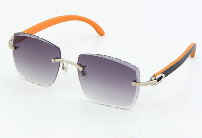 Orange Black Wood Silver Gray Lens