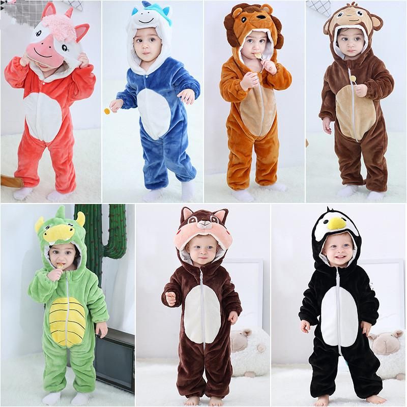 Nacidas Bebés Mamelucos Ropa Muchachos Niñas Pijamas Animal Dibujos Animados Mameluco Con Capucha Pijama León Mono Trajes Para Cosplay Ropa De 22,24 € | DHgate