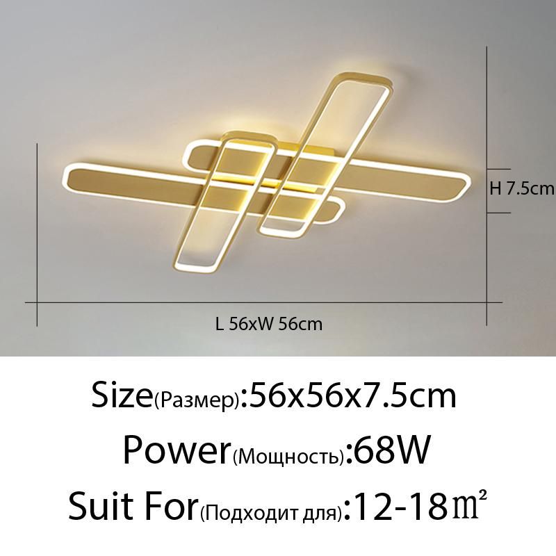 Gold 56x56cm Brightness Dimmable