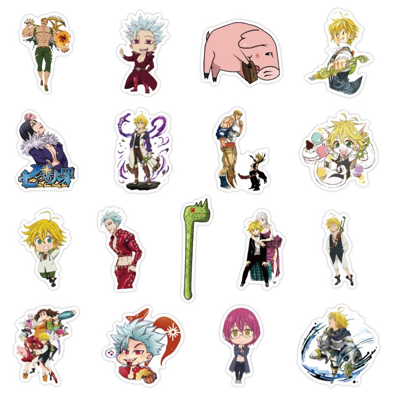 100 piezas siete pecados capitales pegatinas Anime pegatinas de vinilo pegatinas 