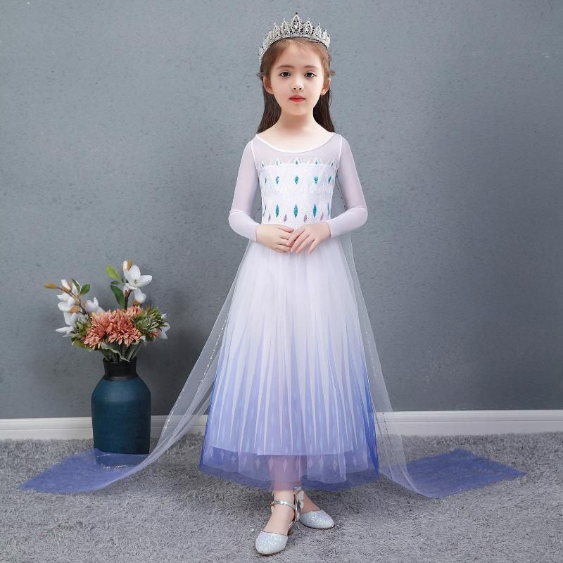 Vestidos da menina vestido de menina de verão crianças roupas manga longa crianças roupas princesa cosplay Vestidos da menina vestido de menina de verão crianças roupas manga longa crianças roupas princesa cosplay
