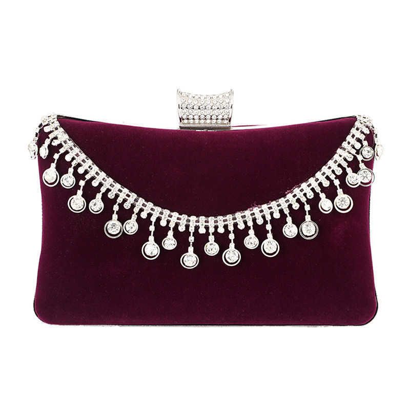 suede evening bolsa