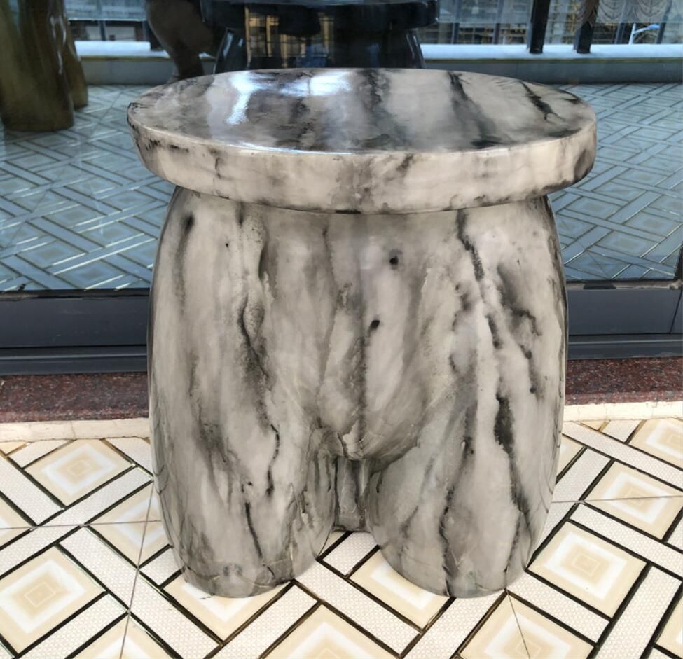 Imitation marble stool