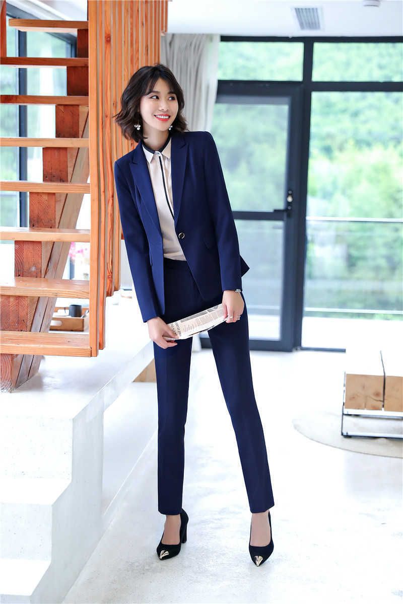 Pantalon de blazer bleu