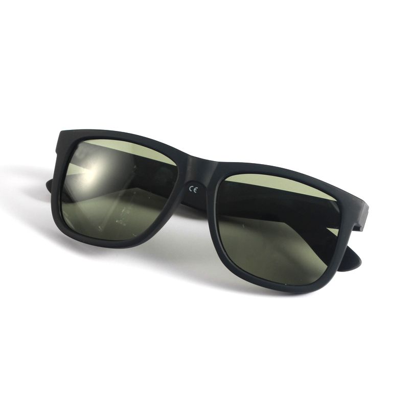 Matt black frame-dark green polarized le