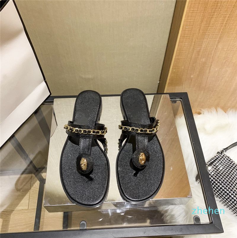 thin black flip flops