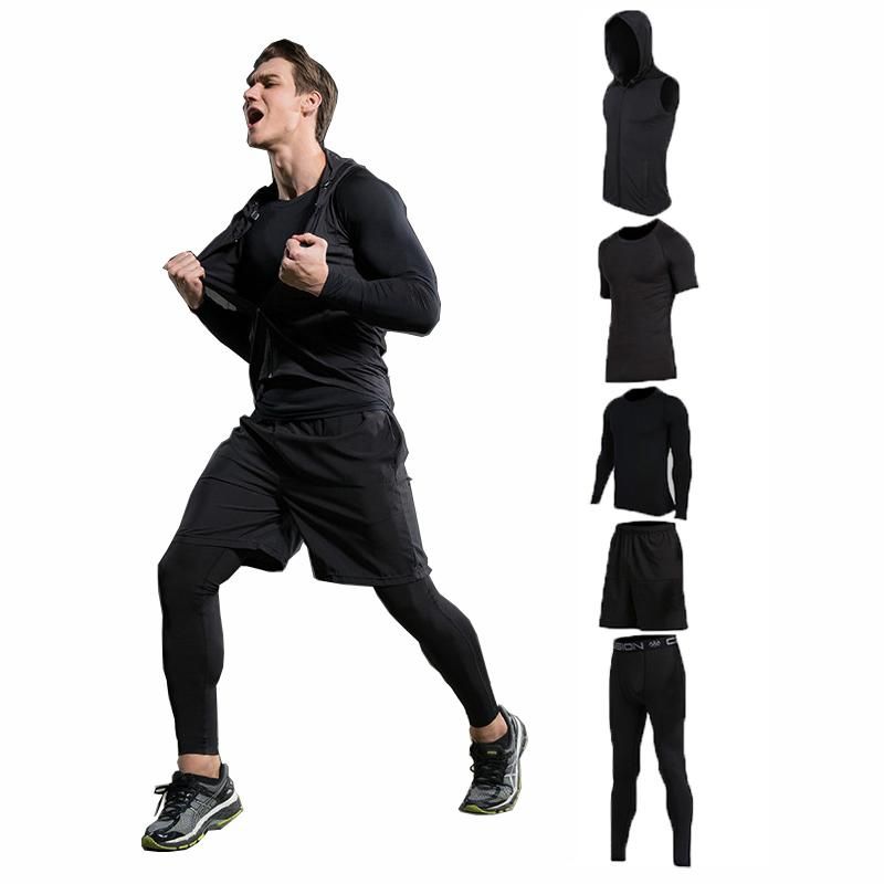 Compre Chándal De Los Hombres 2021 Fitness Traje Deportivo Apretado Hombres  Con Capucha Camisa + Pantalón Conjunto De Entrenamiento De La Compresión  Ropa Deportiva De Secado Rápido A 42,6 € Del Saltysweetyy | Es.Dhgate.Com
