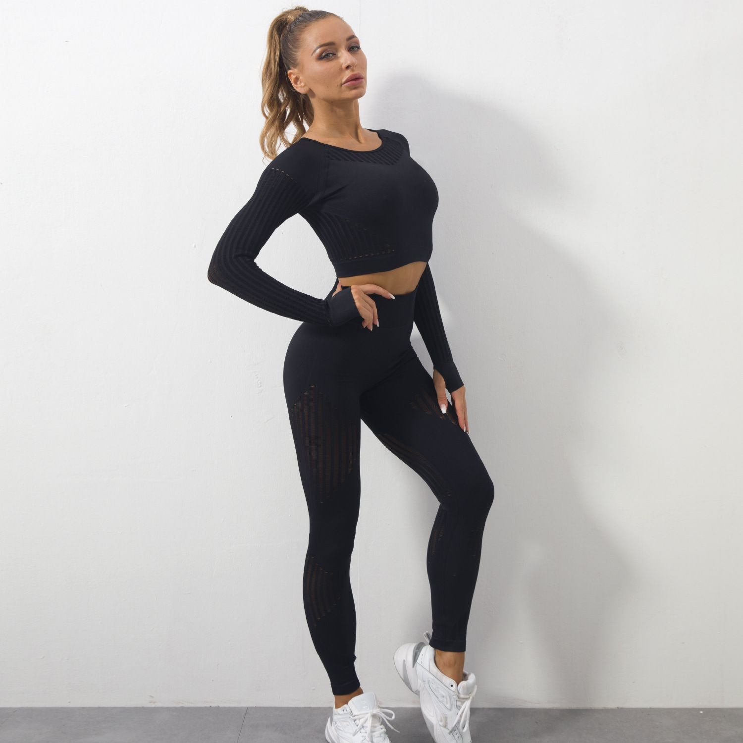 Conjunto de Yoga para mujer ropa deportiva de entrenamiento gimnasio Top co Conjunto de Yoga para mujer ropa deportiva de entrenamiento gimnasio Top co