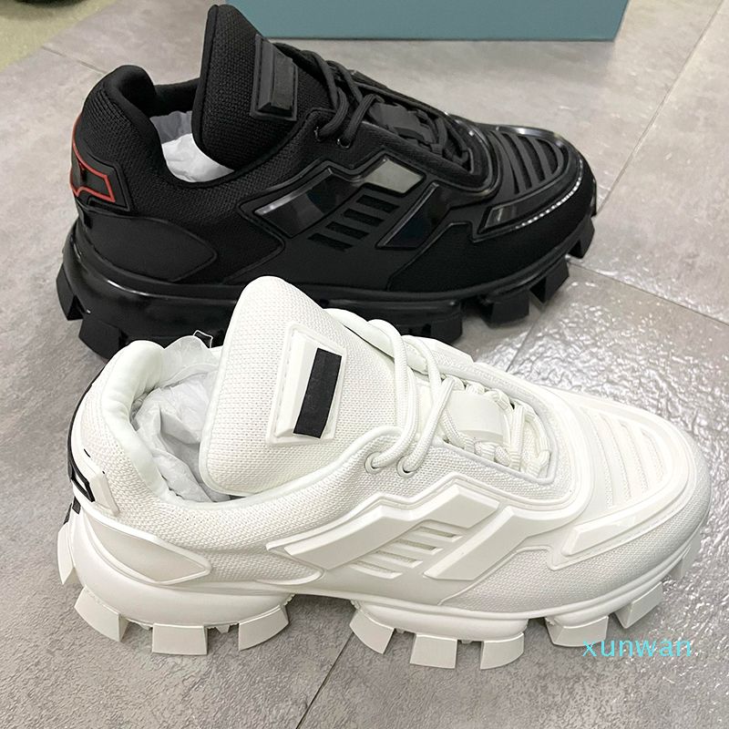 Marca Mens CloudBust Thunder Sneakers Platform Shoes 19FW Capsule Series Camuflaje Black Stylist Shoes Lace Up Entrenadores de goma