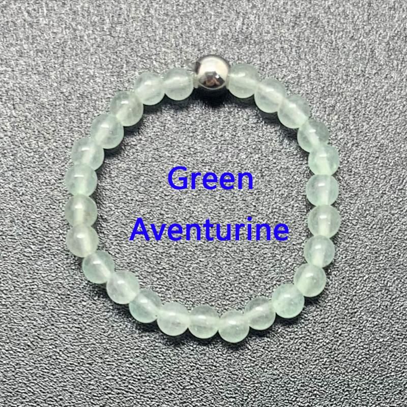 Green Aventurine Gold Bead