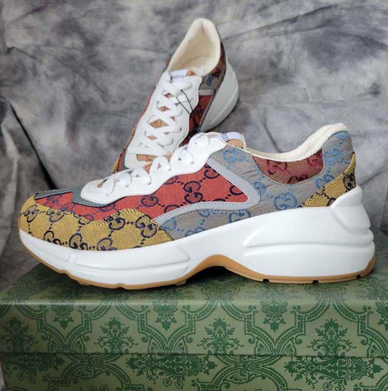 2021 Luxe Merk Sneakers Schoenen Designer Sneaker Floral Brocade Lederen  Mannen Damesschoen Dqshoe01 01 Van Dqshoe01, 0,91 € |DHgate