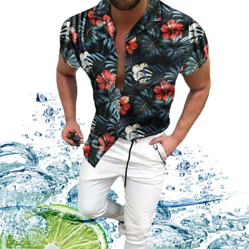 Verminderen heilig Leuk vinden Heren Casual Gedrukt Losse Shirts Beach Top Vintage Hombre Hawaiian  Tropical Flower Print Shirt Zomer Blusa Blouse Van 12,15 € | DHgate