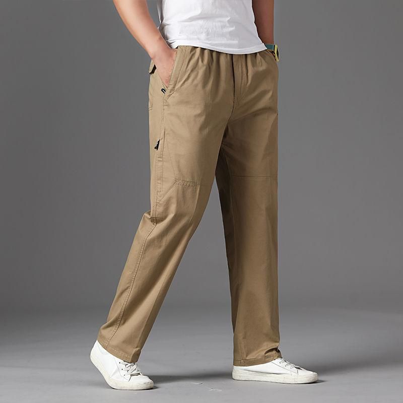 Pantalones para hombres Tallas grandes M-6XL Cotton Cargo Muestra Multi Primavera y bolsillos de