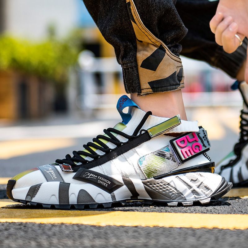 Genuines Calidad Hombres Mujeres Zapatillas de deporte Plataforma Transpirable Cómodas de Mujeres Chunky Ins