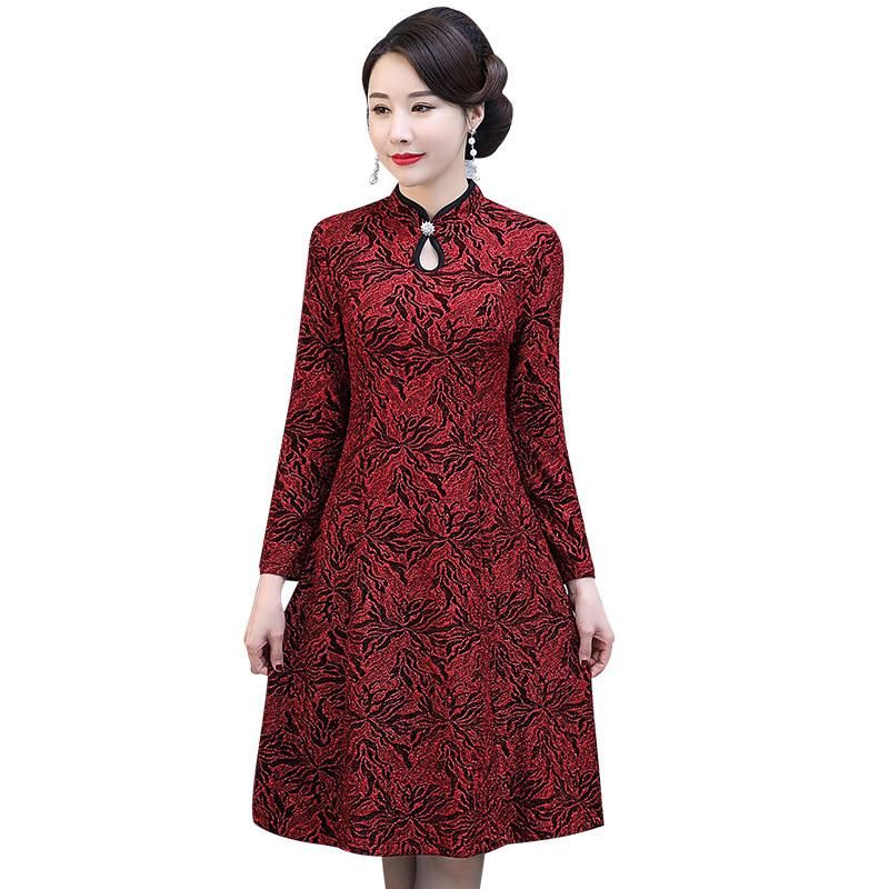 Compra Vestidos Casuales 2021 Moderno Qipao Vestido Chino Tradicional  Cheongsam Banquete Traje Largo Mujer Oriental Flower Impreso Barato |  Entrega Rápida Y Calidad | Es.Dhgate